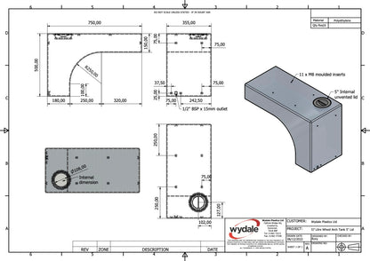 Wheel arch tank - Various sizes